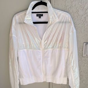 Alala Fun and look bright in this iridescent opal track jacket! Size M